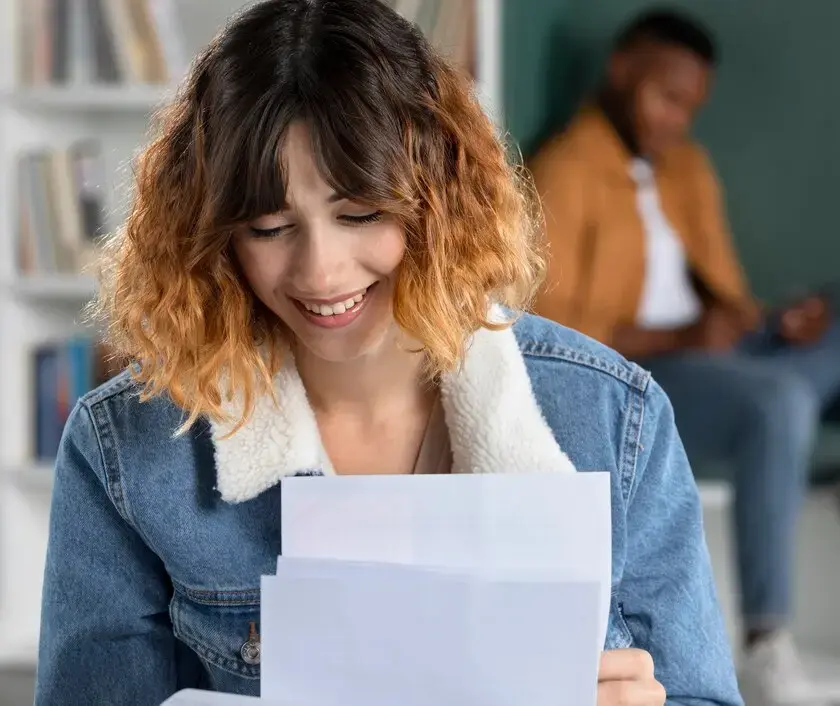 Jeune femme prenant des notes pendant une session d'étude, concentrée sur ses révisions.